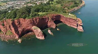 Dawlish coast from a helicopter following a GWR IET.