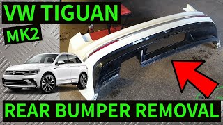 VW TIGUAN MK2  How To Remove Rear Bumper Removal Replacement