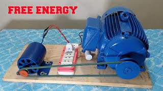 How To Generate Infinite Energy With Three Phase Motor And 220 Volt Alternator At Home