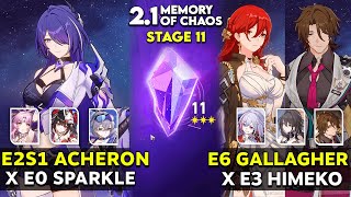 E2S1 Acheron & E6 Gallagher E3 Himeko Fire Team | MOC 11 v2.1 | Honkai Star Rail.