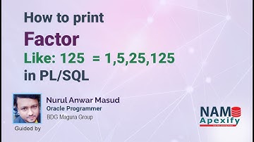 How to print factors of a particular number by PL/SQL