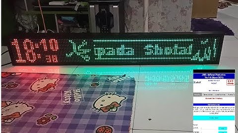 Jadwal Waktu Sholat (JWS) Panel P10 Setting menggunakan aplikasi Android
