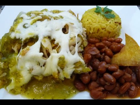 Baked Green Chilaquiles with Chicken Easy Mexican Dish (healthy version)