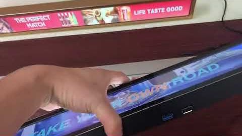 Shelf edge ultra wide screen display stretched bar lcd