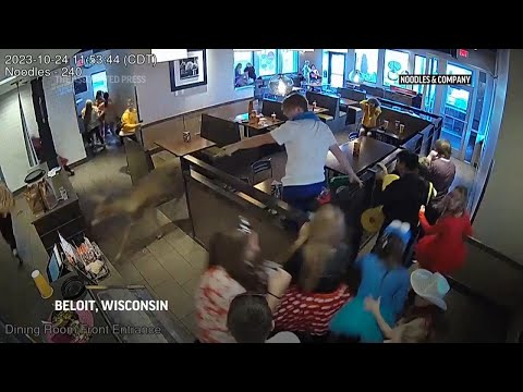 Wayward deer charges through crowded Wisconsin restaurant