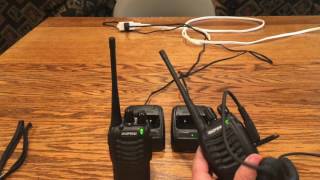 Baofeng Walkie Talkies (Radios) Pair x2 Review/Demo (w/ chargers & shoulder mics)