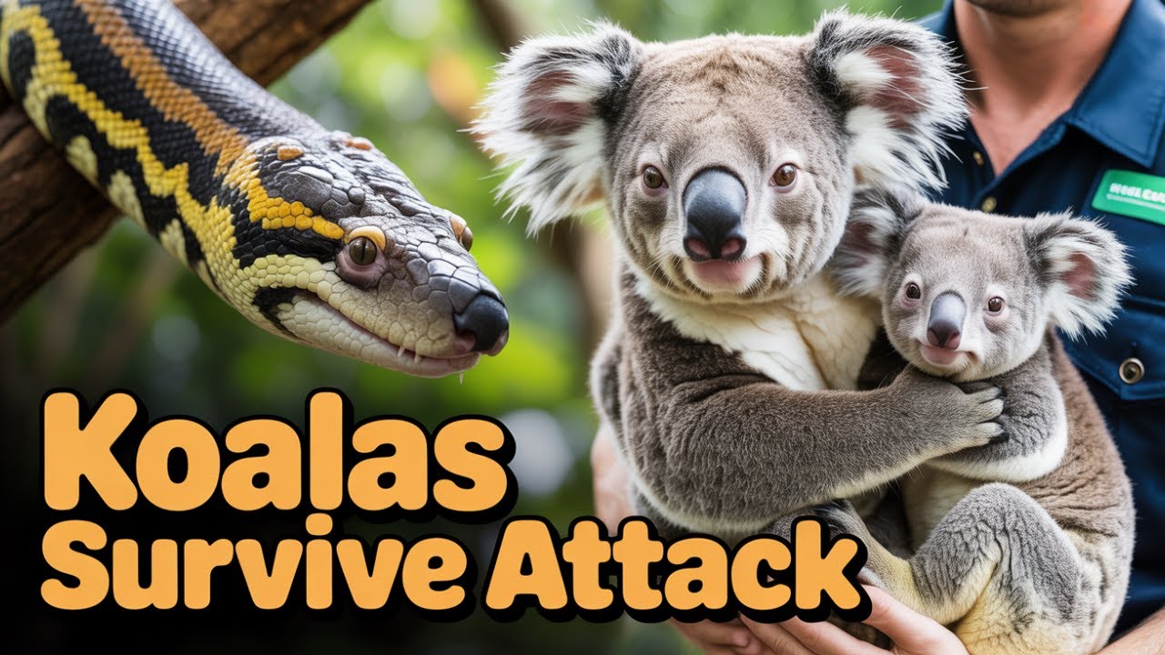 We Saved This Koala Mother and Baby From Python Attack | Heroic Rescue ...