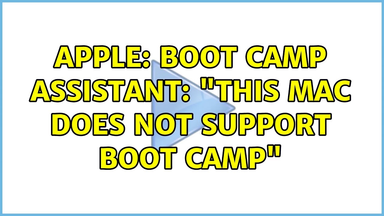 mac boot camp support