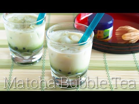 How to Make Matcha Bubble Tea (Vegan Boba Recipe) 抹茶珍珠奶茶 | OCHIKERON | Create Eat Happy :)