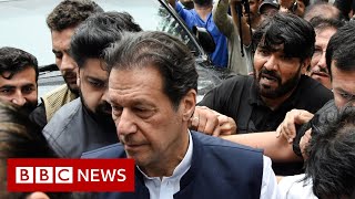 Ex-Pakistan PM Imran Khan appears in court on terrorism charges- BBC News screenshot 1