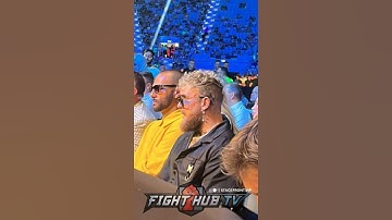 Jake Paul arrives RINGSIDE for Oleksandr Usyk vs Daniel Dubois!