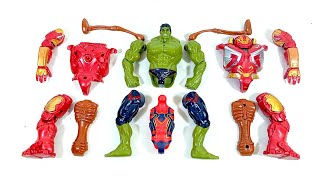 avengers superhero toys.. hulk smash vs hulk buster vs spiderman vs siren head.. merakit mainan..