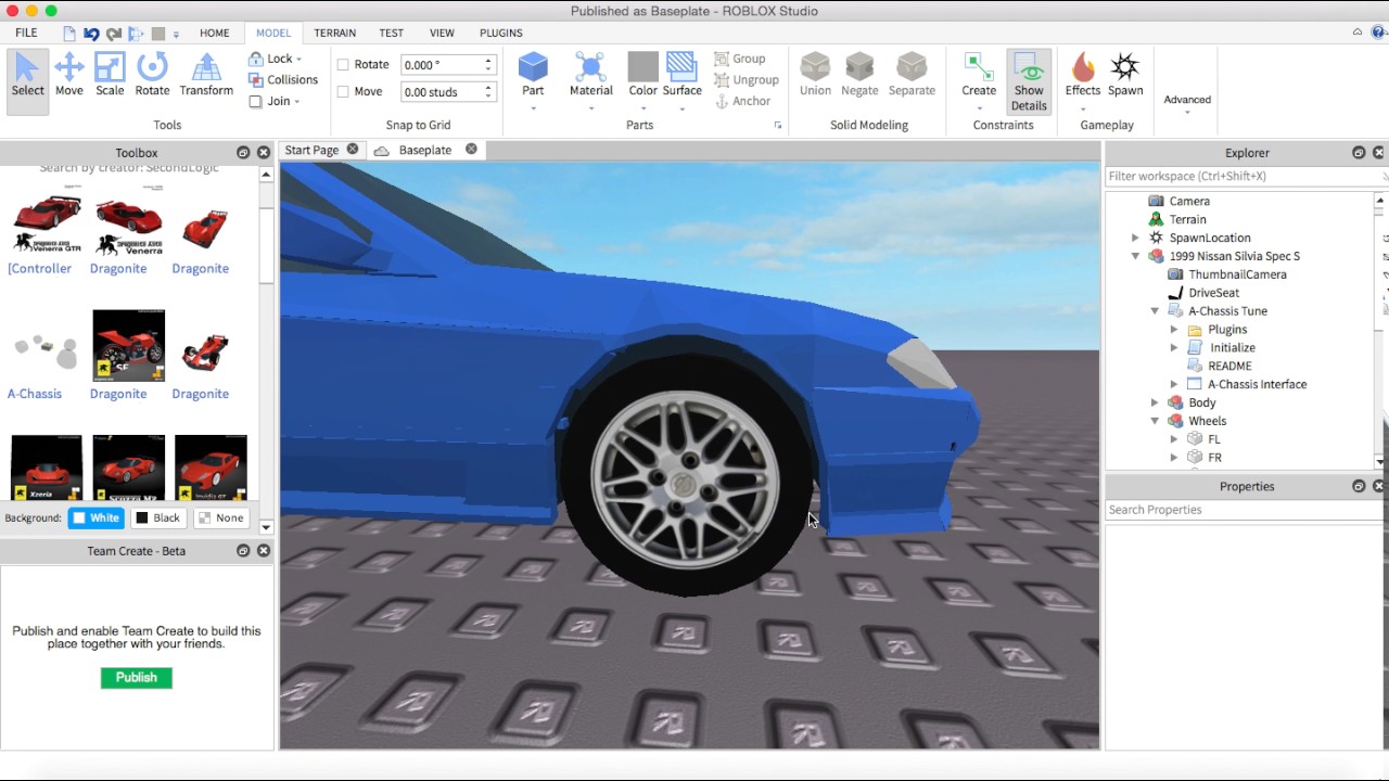 Roblox Car Tutorial How To Make Ac6 33 Drift By Drift Attack - roblox weld constraint robux ebay