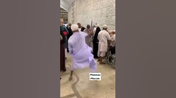 A man throwing stone on shaitan #crazyman #shaitan #satan