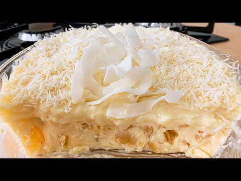 Vídeo: Cheesecake De Coco Com Pedaços De Abacaxi
