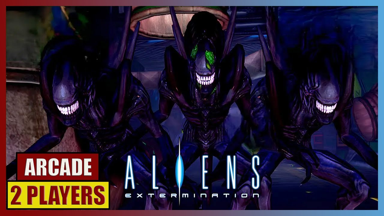 Aliens Extermination - Full Co-op Gameplay (ARCADE/TEKNOPARROT) - YouTube