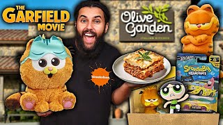 THIS IS OUR BIGGEST GARFIELD MOVIE HUNT EVER!! *TRYING REAL LIFE GARIFELD LASAGNA AT OLIVE GARDEN!*