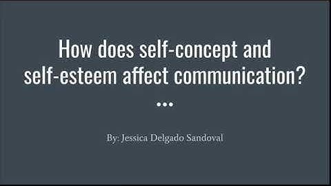 how does self concept and self esteem affect communication?