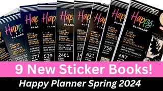 New Sticker Books! Happy Planner Spring 2024 Release | 9 Sticker Book Flip Thrus w/ Timestamps