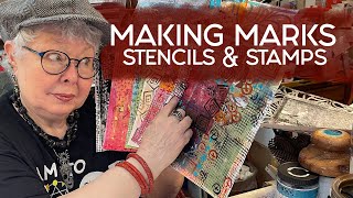 🔵 Mark Making with Gelli Printing and Stamping Mixed Media