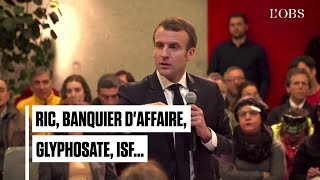 RIC, ISF, banquier d'affaires... 5 déclarations de Macron à Bourg-de-Péage