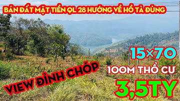 Bán Đất Mặt Tiền QL28,View Săn Mây Đẹp Lắm Luôn,Giá 230TR/M,Thích Hợp KD Coffee View | TƯ