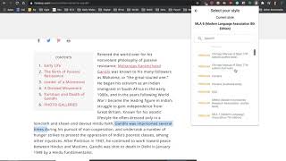 How to Use MyBib Chrome Extension to make EASY works cited pages and in-text citations. screenshot 4