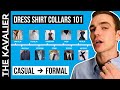 Dress Shirt Collars Ranked Casual To Formal Club Point Wing And Between Shirt Collars 101