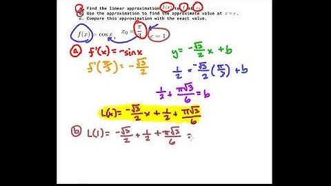 Linear Approximation (Example Problem 5) - AP Calculus