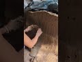 Preparing the soil for making yogurt pots