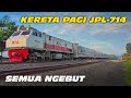 Hunting kereta pagi banyak yang ngebut di jalur menanjak jpl 714 argosari sedayu