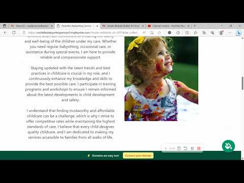 How to Create Simple Website for Babysitter Service - No Coding
