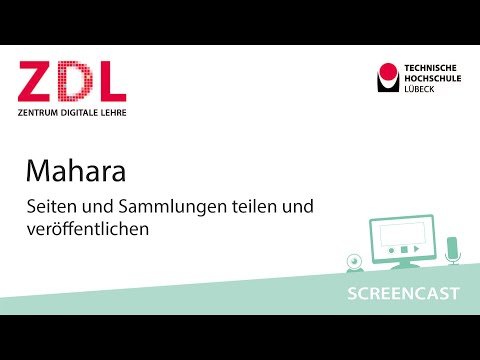 Mahara - Seiten und Sammlungen teilen  und veröffentlichen