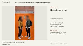Blur Video Online: Hide Areas or Add a Blurred Background