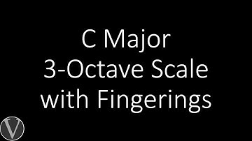 C MAJOR SCALE with fingerings (Violin, 3 Octaves)