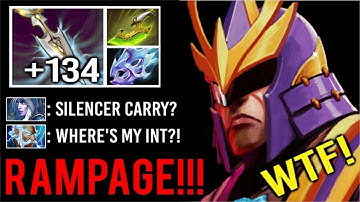 +134 INT STOLE RAMPAGE Silencer Carry vs Zeus Drow Max Attack Speed Delete All in 2 Sec EPIC Dota 2