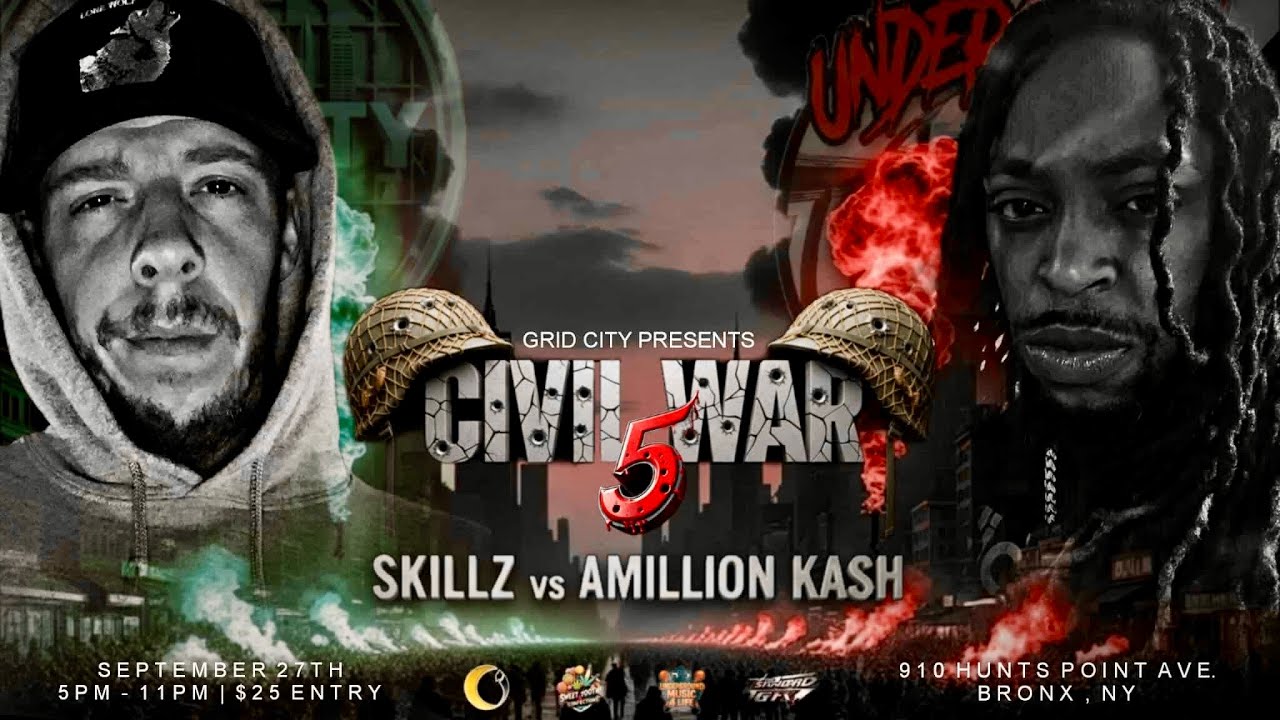 Grid City Presents: SKILLZ MFH VS AMILLION KASH | Civil War 5