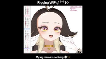 Rigging sneak peek 🥚✨ I love the eye physics #VTuber #Live2D #VTuberModel #vbridger #wip #envtuber