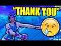 KID CRIES TEARS OF JOY ON FORTNITE!!! (EMOTIONAL)