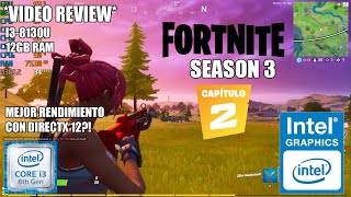 Intel UHD 620 Fortnite Chapter 2 Season 3 With Intel i3-8130u, 12GB RAM Dual Channel Gameplay