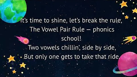 Orton Gillingham Vowel Pair Rule Rap Song