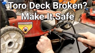 How To Weld A Toro Recycler 22" Lawn Mower Deck That Is Cracked