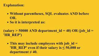 Understanding Rules of Precedence in SQL Queries | Q1 Oracle L18 P1 | SMILE ROAD