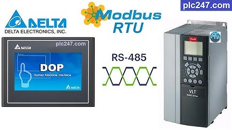 Delta HMI "Modbus RTU" Danfoss FC302 Tutorial