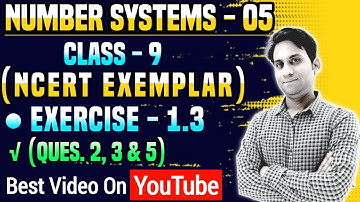 number system class 9 ncert exemplar | class 9 ncert exemplar maths | number sytems exemplar ex-1.3