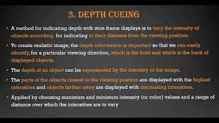 Depth Cueing & Surface Rendering