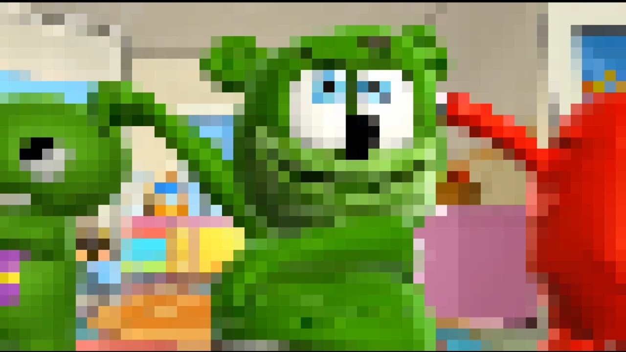 Gummibär CENSORED Pixelated JAPANESE Gachapin Mukku Gummy Bear