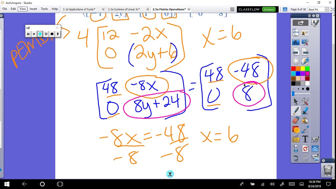 2.3a Matrix Operations - YouTube