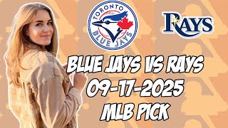 Toronto Blue Jays vs Tampa Bay Rays 9/17/25 MLB Pick & Prediction | MLB Betting Tips