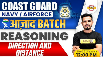 Indian CoastGuard/Navy/Airforce Reasoning Classes | Reasoning Direction and Distance By Bijendra Sir